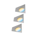 PAULMANN Clever Connect zestaw startowy Trigo 3x2W 24W DC 2700-6500K 12V Nikiel-Szczotkowany/Metal