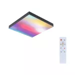 PAULMANN Plafoniera VELORA LED RGBW DIM Rainbow 31W 2820lm + pilot 595x595mm 3000-6500K 230V czarny / metal