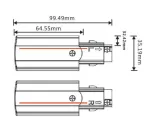 PAULMANN Przyłącze końcowe do systemu ProRail3 PRAWE czarny 230V metal / tworzywo sztuczne