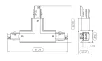 PAULMANN Łącznik do systemu ProRail3 T lewy czarny 230V metal / tworzywo sztuczne