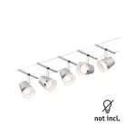 PAULMANN System linkowy DC zest Cone max5x10W Chrom mat/Chrom GU5,3 12V DC 60VA twszt/met