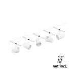 PAULMANN System linkowy DC zest Cup max5x10W Biały mat/Chrom GU5,3 12V DC 60VA twszt/met