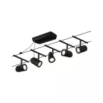 PAULMANN System linkowy DC zest Cup max5x10W Czarny mat/Chrom GU5,3 12V DC 60VA twszt/met