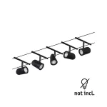 PAULMANN System linkowy DC zest Cup max5x10W Czarny mat/Chrom GU5,3 12V DC 60VA twszt/met