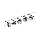 PAULMANN System linkowy DC Circle 5x5W Czarny mat /Chrom 230V/12V DC 60VA twszt 3000K