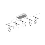 PAULMANN System linkowy DC Frame 5x4,8W Chr mat /Chrom 230V/12V DC 60VA twszt 3000K