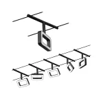 PAULMANN System linkowy DC Frame 5x4,8W Cz mat /Chrom 230V/12V DC 60VA twszt 3000K