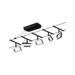 PAULMANN System linkowy DC Frame 5x4,8W Cz mat /Chrom 230V/12V DC 60VA twszt 3000K
