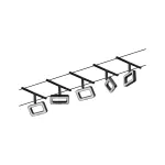 PAULMANN System linkowy DC Frame 5x4,8W Cz mat /Chrom 230V/12V DC 60VA twszt 3000K