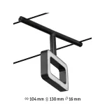 PAULMANN System linkowy DC Frame 4,8W Cz-mat /Chrom 230V/12V DC twszt 3000K