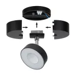 PAULMANN URail Single Spot-Base max50W czarny 230V tworzywo