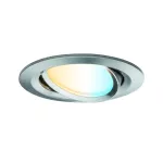 PAULMANN Oprawa do wbudowania NOVA PLUS COIN LED DIM SH Zigbee wychylna zestaw 3x6W 470lm 84mm 2700K-6500K 230V żelazo szczotkowane