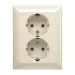 202 EUJB-92 SCHUKO double socket outlet, full cover