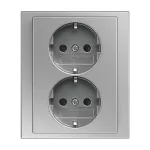202 EUJB-866 SCHUKO double socket outlet, full cover