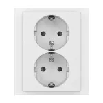 202 EUJB-884 SCHUKO double socket outlet, full cover