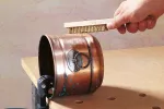 Szczotka ręczna 4-rzedowa 220 mm Wolfcraft - drut mosiężny