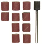 Końcówka szlifierska 10x10 mm Proxxon gr 120 korund + trzpień 10 szt.
