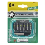 Zestaw bitów gwiazdkowych Torx Wolfcraft - [7 cz.]