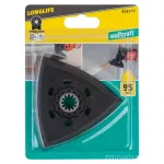 Trójkątny dysk szlifierski (z sytemem mocowania na rzep), SL Wolfcraft, wymiar boku: 95mm. Idealny do pracy w narożnikach- Starlock