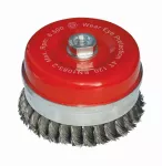 Szczotka doczołowa 120 mm/M14 ABRABORO - drut splatany 0,5 mm