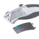 Nóż Profi z ostrzem trapezowym Wolfcraft, z funkcją automatycznej wymiany ostrza