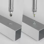 1 "FLIPBIT" - uchwyt dwustronny do montażu akcesoriów. Zestaw uniwersalny All-In-One, zawiera: wymienne akcesoria do wiercenia, fazowania, wkręcania