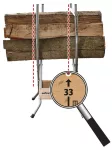 Stojak do cięcia drewna Wolfcraft - mały