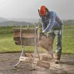 Stojak do cięcia drewna Wolfcraft - mały