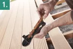 Zestaw startowy do budowy tarasów Wolfcraft - ukryte połączenia