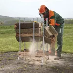 Stojak do cięcia drewna Wolfcraft - duży