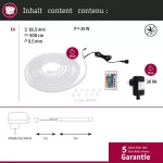 PAULMANN Taśma zewnętrzna LED RGB zestaw kompletny 30W 5m 36lm/m 72LED/m IP65 biały