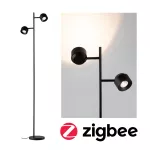PAULMANN Lampa podłogowa PURIC PANE LED SH Zigbee 2700K 2x300lm 2x3W 230V czarna