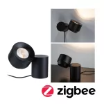 PAULMANN Lampa ścienno/ stołowa LED SM Zigbee Puric Pane 2700K 300lm 3W czarny