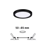 PAULMANN Plafoniera VariFit AREO LED 6.5W 500lm 3000K okragła 118mm IP44 230V czarny matowy / tworzywo sztuczne