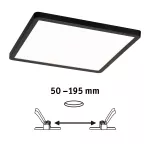 PAULMANN Plafoniera VariFit AREO LED DIM SM Zigbee 16W 1400lm 3000-6500K 230x230mm IP44 230V czarny matowy / tworzywo sztuczne