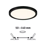 PAULMANN Plafoniera VariFit AREO LED 13W 1200lm 2000-4000K okrągła 175mm IP44 230V czarny matowy / tworzywo sztuczne