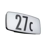 PAULMANN Oprawa numeryczna SHERRA LED SH Zigbee 6.5W 430lm IP44 2200-3000K czujnik ruchu+zmierzchu 230V antracyt tworzywo sztuczne