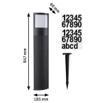 PAULMANN Oprawa ogrodowa PADEA LED SH Zigbee 9W 700lm DIM IP44 2200-3000K 230V antracyt tworzywo sztuczne