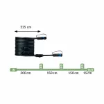 PAULMANN Przewód połączeniowy Plug & Shine 5m 1in-4out IP68 czarny / tworzywo sztuczne