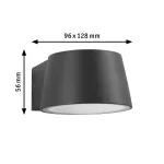 PAULMANN Oprawa elewacyjna CAPEA LED 6W 550lm 2200K IP44 230V antracyt aluminium