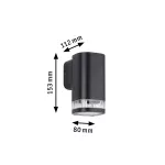 PAULMANN Oprawa elewacyjna COLUM GU10 max 20W IP44 odporna na wodę morską 230V antracyt aluminium