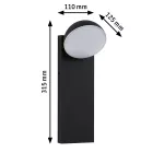 PAULMANN Oprawa elewacyjna PUKA LED 8.5W 460lm 3000K IP44 odporna na wodę morską 230V antracyt aluminium