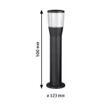 PAULMANN Oprawa ogrodowa BAKO E14 max.20W 500mm odporna na wodę morską IP44 230V antracyt aluminium