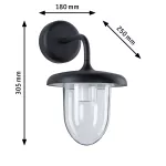 PAULMANN Oprawa elewacyjna VINTARIO E27 max.20W IP 44 odporna na wodę morską 230V antracyt aluminium