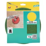 Krążek ścierny z włókniny, mocowanie na rzep, Gr. 280; O225mm, Wolfcraft