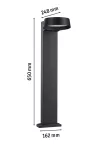 PAULMANN Oprawa ogrodowa CAPEA GRAND LED 11W 1050lm 3000K 650mm IP44 230V antracyt aluminium