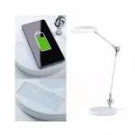 PAULMANN Lampka biurkowa NUMIS QI LED 11W 2700K-6500K 1000lm DIM + ładowanie indukcyjne 230V biały / aluminium