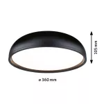PAULMANN Lampa sufitowa OKA LED 24W 950lm 3000/4000/6500K IP44 230V czarny matowy / tworzywo sztuczne