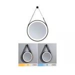 PAULMANN Lustro łazienkowe ścienne MIRO LED 7.5W 200lm 2700/4000/6500K 400mm IP44 230V czarny matowy