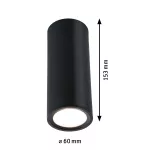 PAULMANN Oprawa sufitowa BAREEL LED 6W 470lm 3Step DIM 2700K 230V czarny matowy / metal